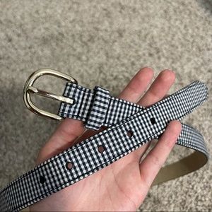 Gingham Print Belt
